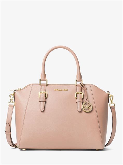 michael kors medium ciara saffiano pale bue|michael kors ciara satchel.